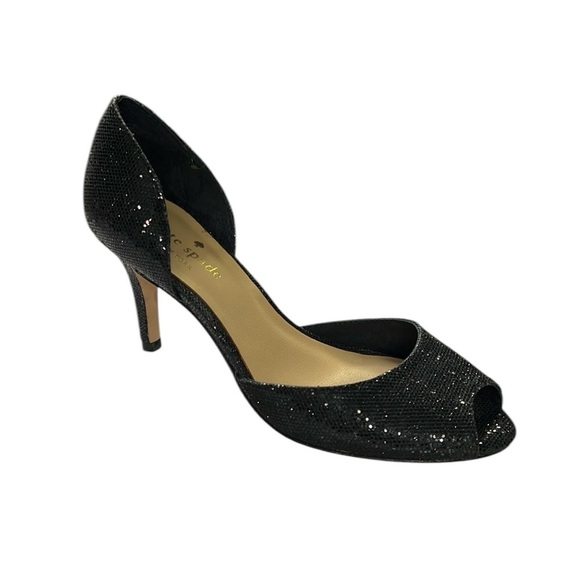 Kate Spade Black Sparkling Heels - Picture 1 of 5